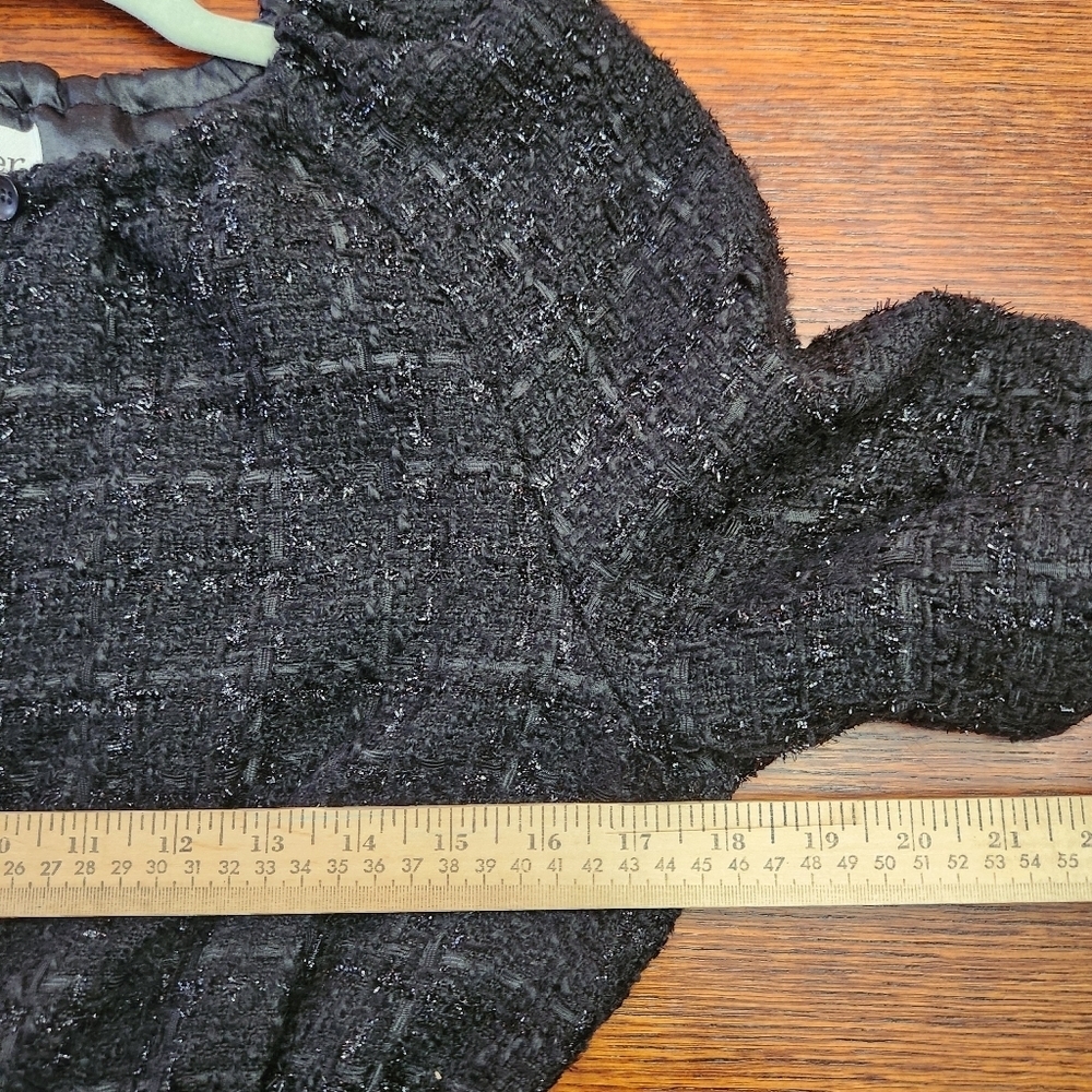 TUCKER for Target black short sleeve midi dress sparkle elastic waist size M - Picture 11 of 13